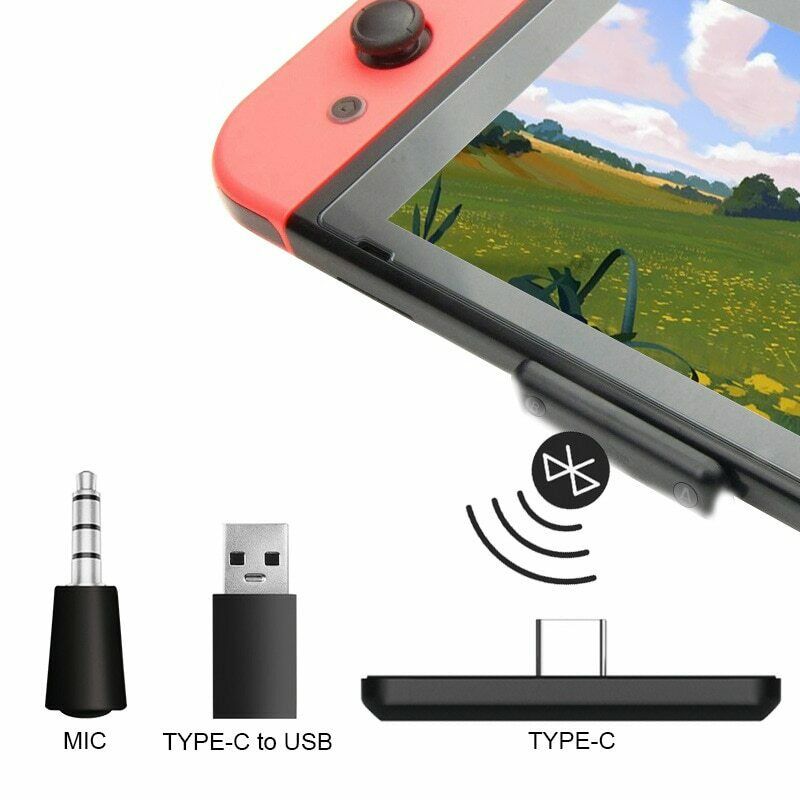 For Switch OLED Adapter Converter 5.0 Audio Receiver PC Bluetooth Transmitter SU