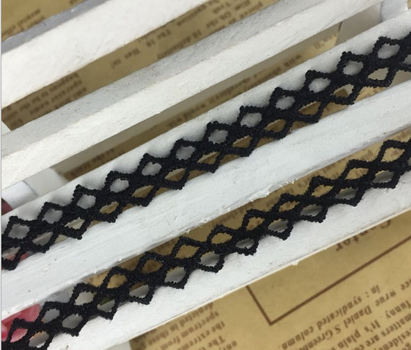 Black 10 Yards lace Trim bracelet necklace Accessories Wedding dress sewing