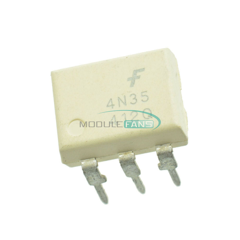 10PCS 4N35 DIP6 30V FSC Optocouplers Phototransistor  IC 4N35