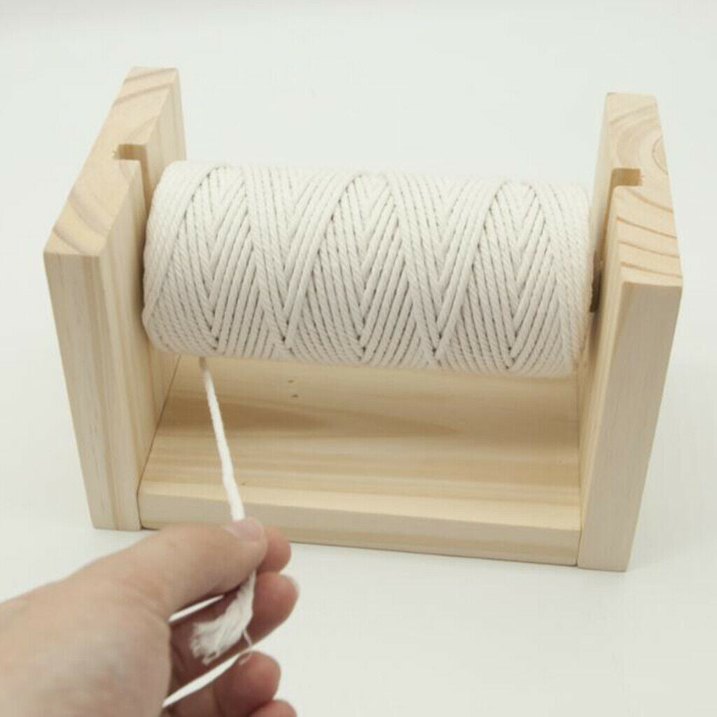 Natural Wooden Bobbins Thread Spools Rack Sewing Wire Storage Winding L