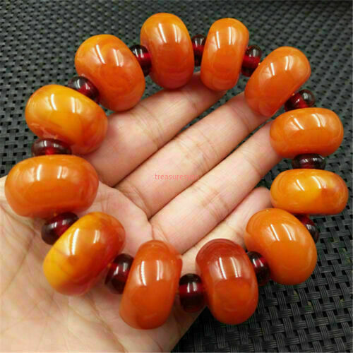 Fashion old beaded bracelet amber bracelet beeswax thin bracelet A++