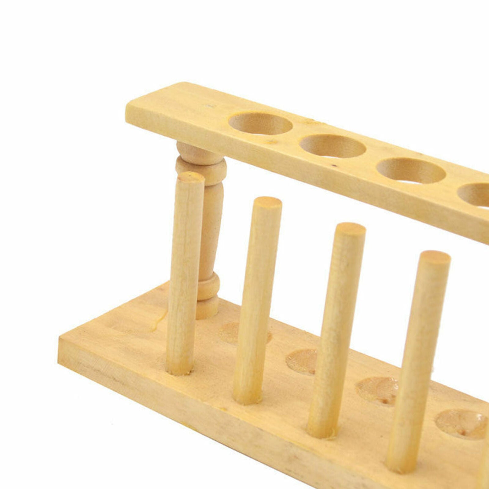 6 Holes 20mm Wooden Lab Test Tube Rack Holder Laboratory for Burette Stand