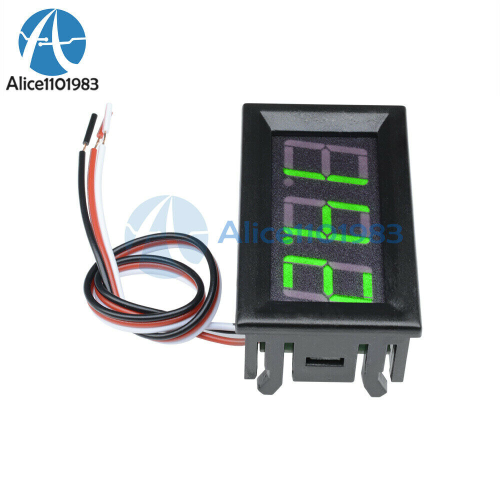 0.56" DC 4.7-30V LED Green Digital Voltmeter Panel Accurate Meter 3-Wire Display