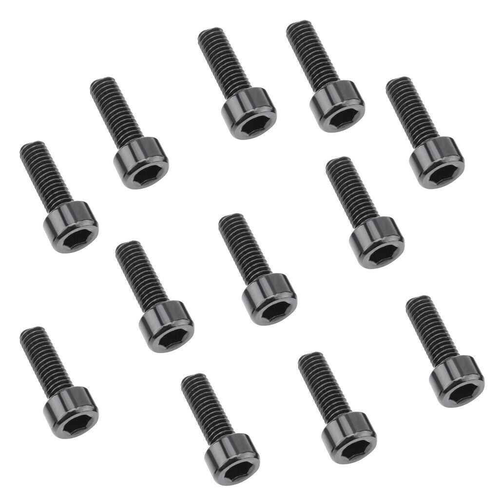 12pcs Hexagon M5 Bolts Screws For MTB Mountain