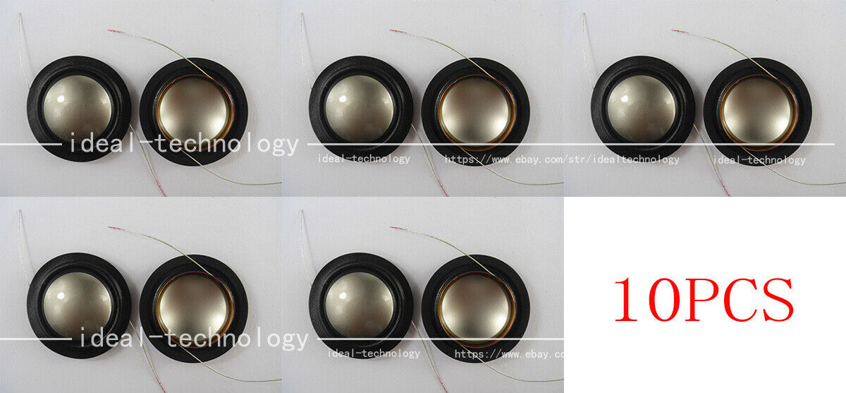 10PCS 25.4mm Titanium Film + Silk Side Diaphragm 25 core Tweeter Voice Repair