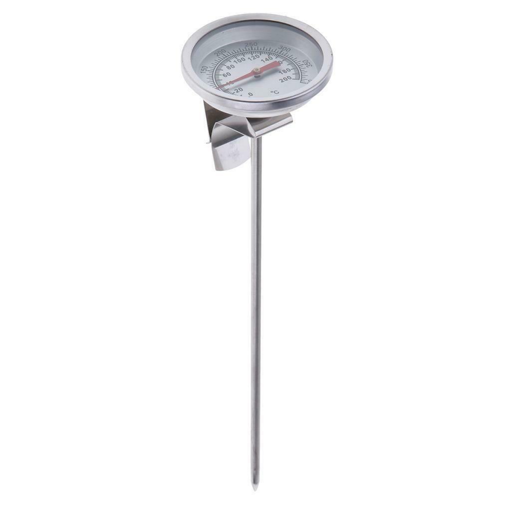2in Coffee Drinks Milk Thermometer Steel BBQ Smoker Temp Gauge 0-200â„ƒ