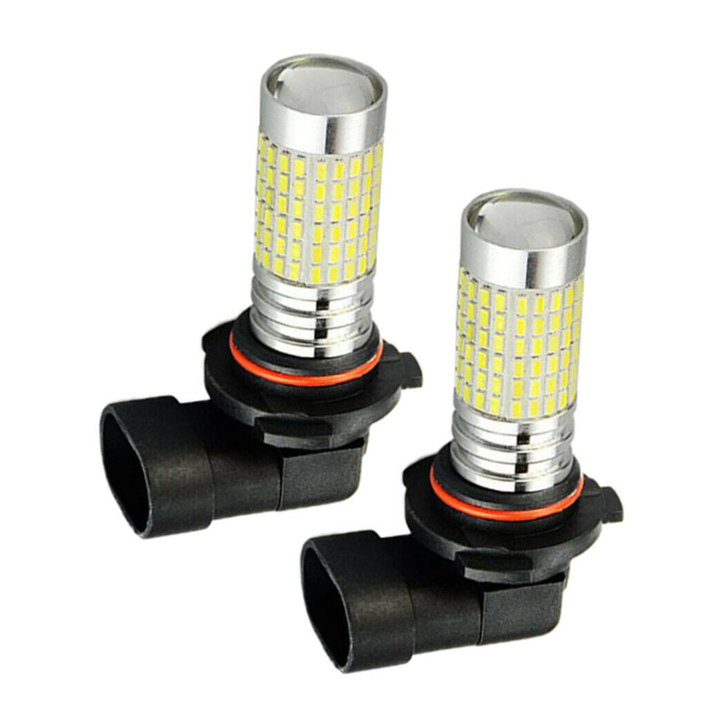 2 Pieces 9006 LED Fog Light Bulbs w/ Projector 1200 Lumens 6000K Xenon White