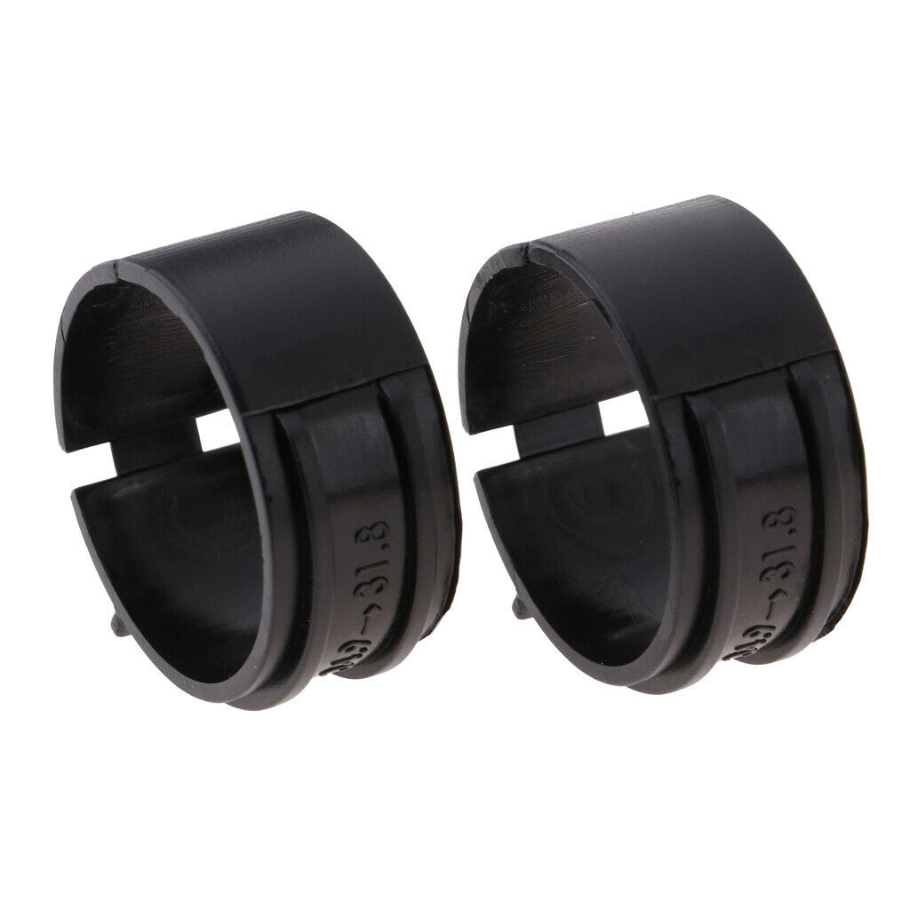 2 Pairs Bike Front Derailleur Clamp Adapter Reducer 34.9mm to 31.8mm Plastic