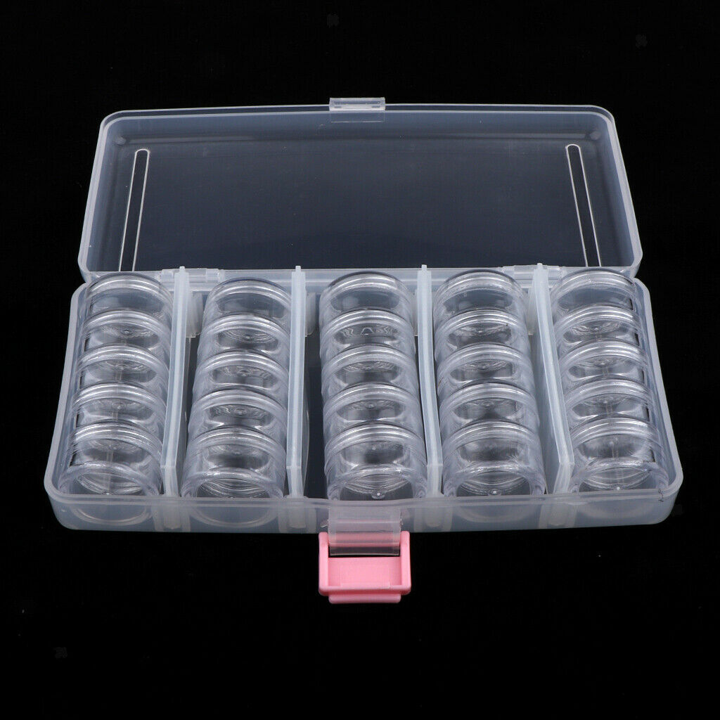 Plastic Storage Container Set Beads Storage Boxes & Transparent Bottles