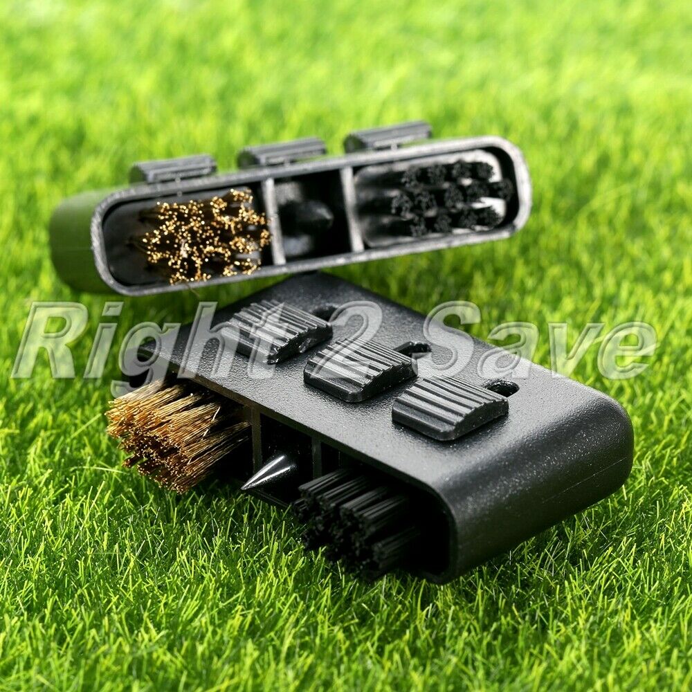 2Pcs 3 in 1 Pocket Golf Club Brush Groove Ball Cleaning Cleaner Tool  Favor Gift