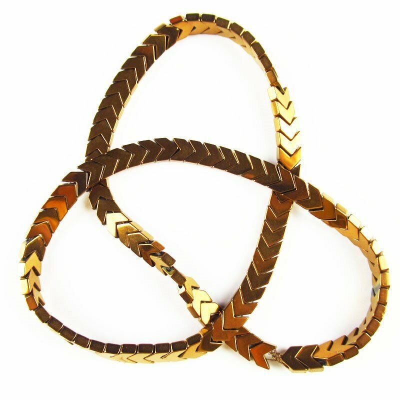 One Strand 6x6x2mm Brown Hematite Arrow Pendant Loose Bead 15.5 inch A-374TS
