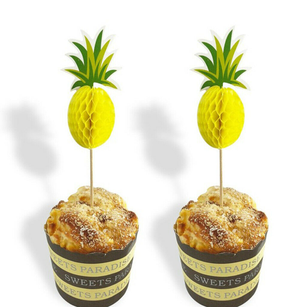 12pcs   Cupcake Toppers Luau Birthday Party Cake Decoration