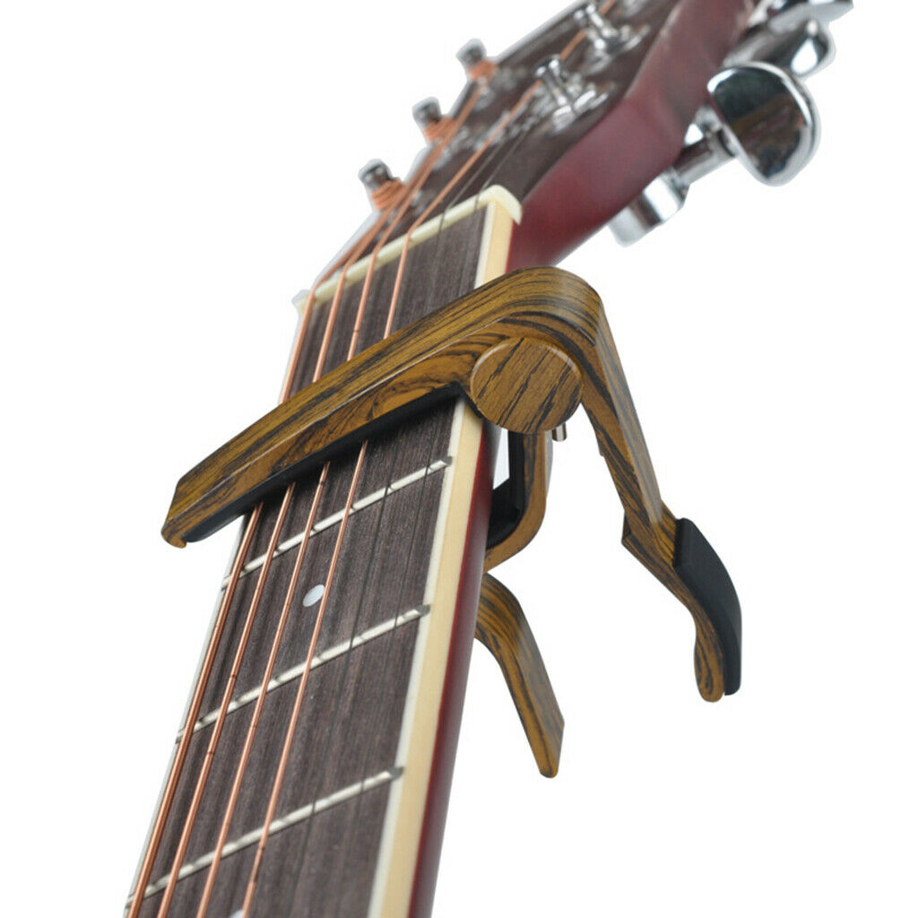 Acoustic Folk Guitars Capo Tuner   Quick Change Clamp Key Sapele