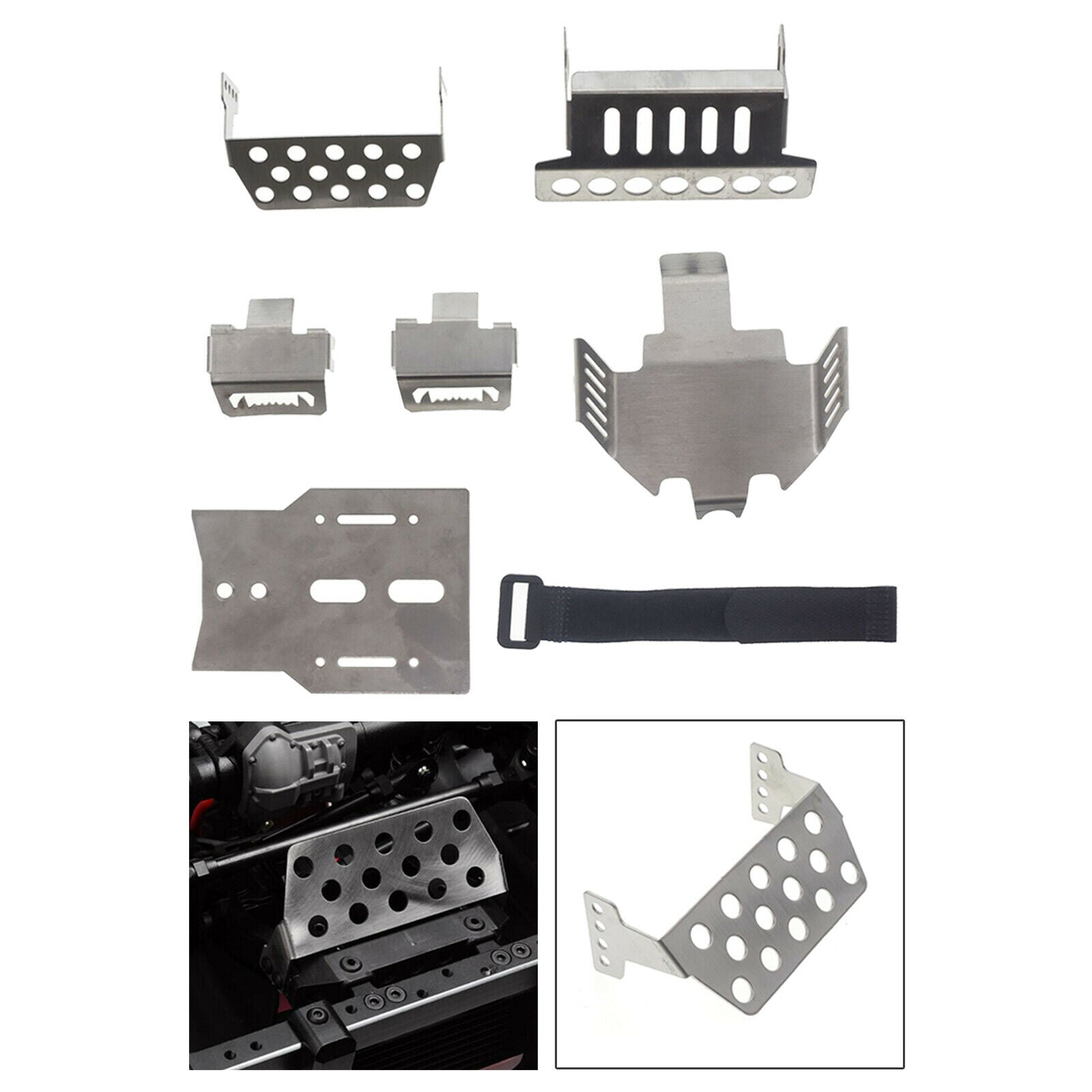 RC Metal Chassis Armors Guard Combo for 1/10 RC Rock Crawler Off-Road Car