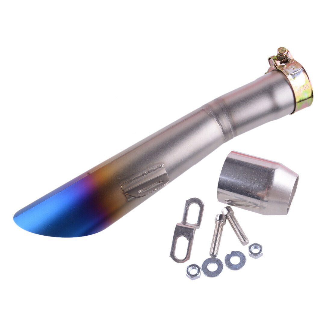 Motorcycle Slip-On Exhaust Muffler Tail Pipe Fit For Yamaha YZF-R6 2008-16 ACC