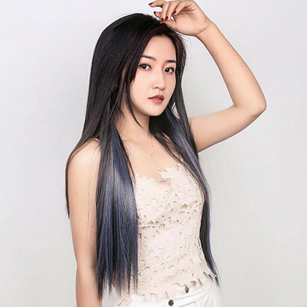 Natural Colorful Hair Piece Clip in Hair Extensions Multiple Color Set G