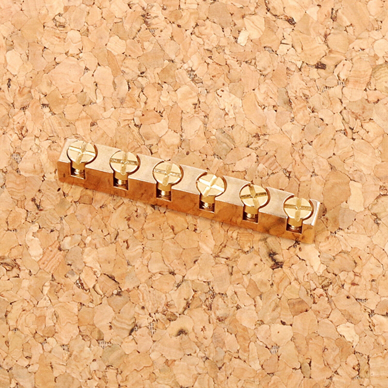 43mm Brass 6 String Bass Nut Slotted Adjustable for Electric Bass Guitar