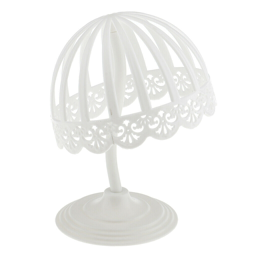 2pcs White Plastic Baby Hat   Display Holder Hair Wigs Rack Shelf Stand
