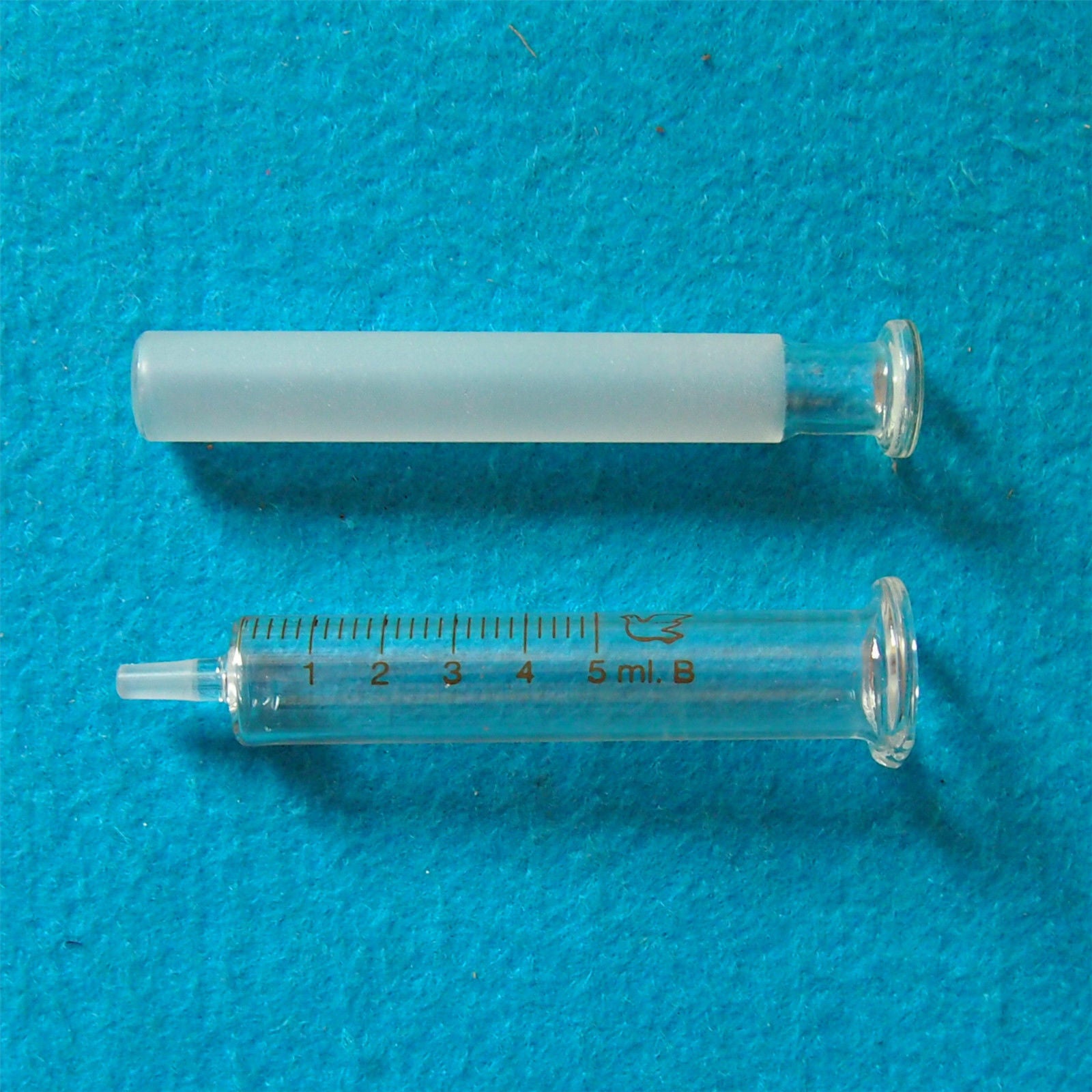 1PC 5ml Diameter Recycling Glass Syringe Sample Injector Lab Supplies Practical