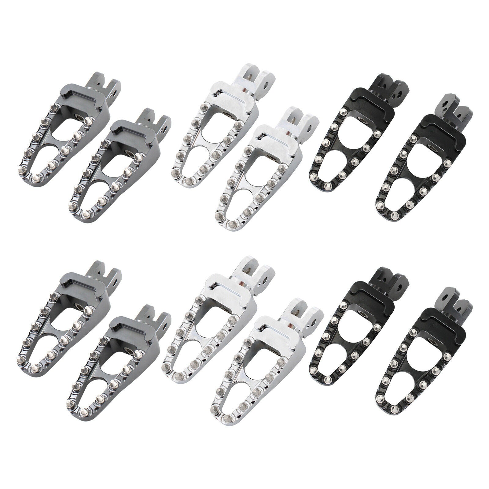 1 Pair Foot Pegs Footrest Foot Pedals Fits for Ducati 800 1100 Rear Black