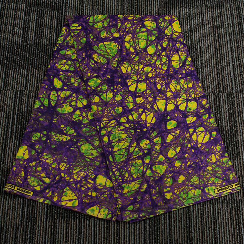 A4 African Wax Fabric Floral Batik Double-sided Clothing Dress Sewing DIY Craft