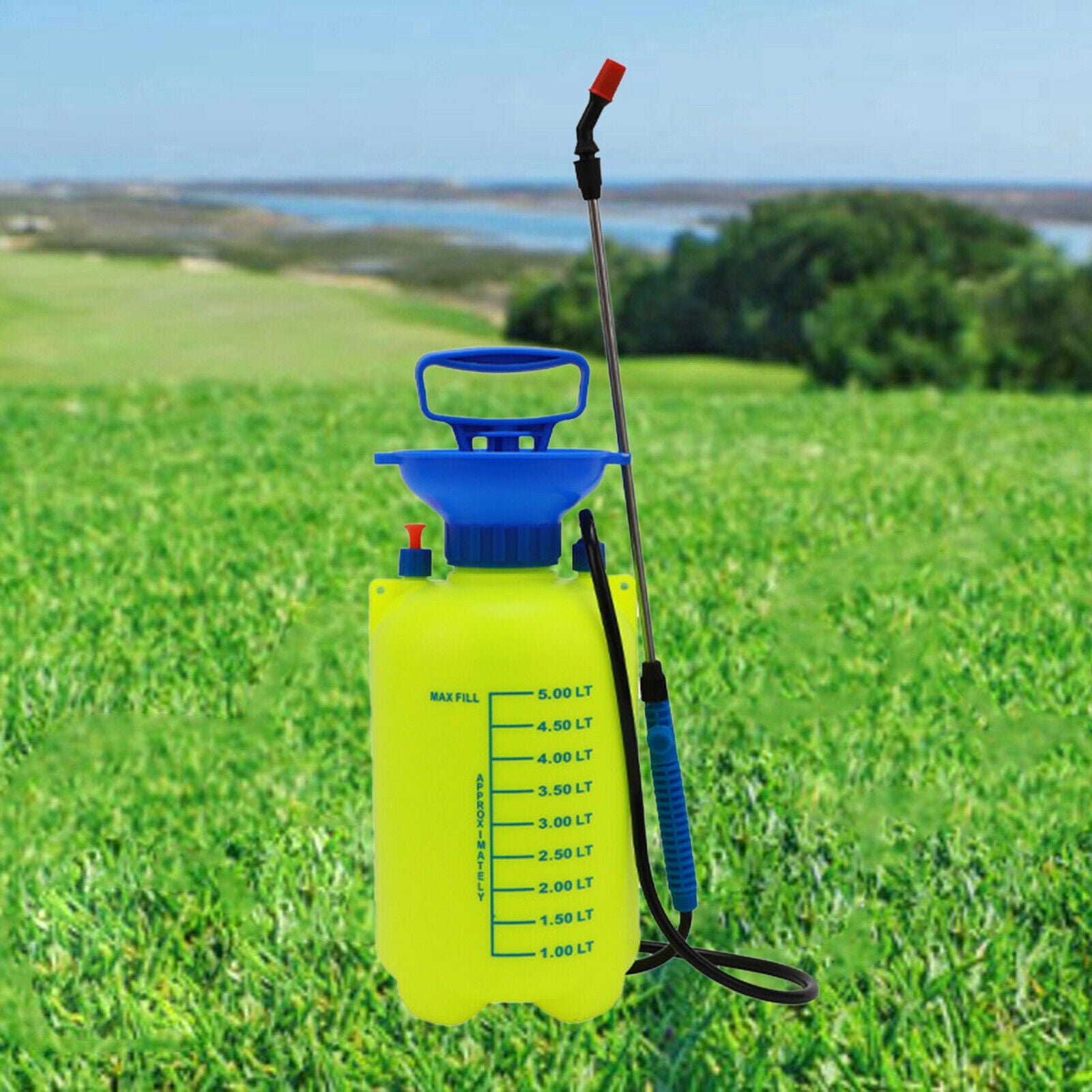 5L Manual Spray Bottle High Pressure Garden Weeding Cleaning Large Capacity