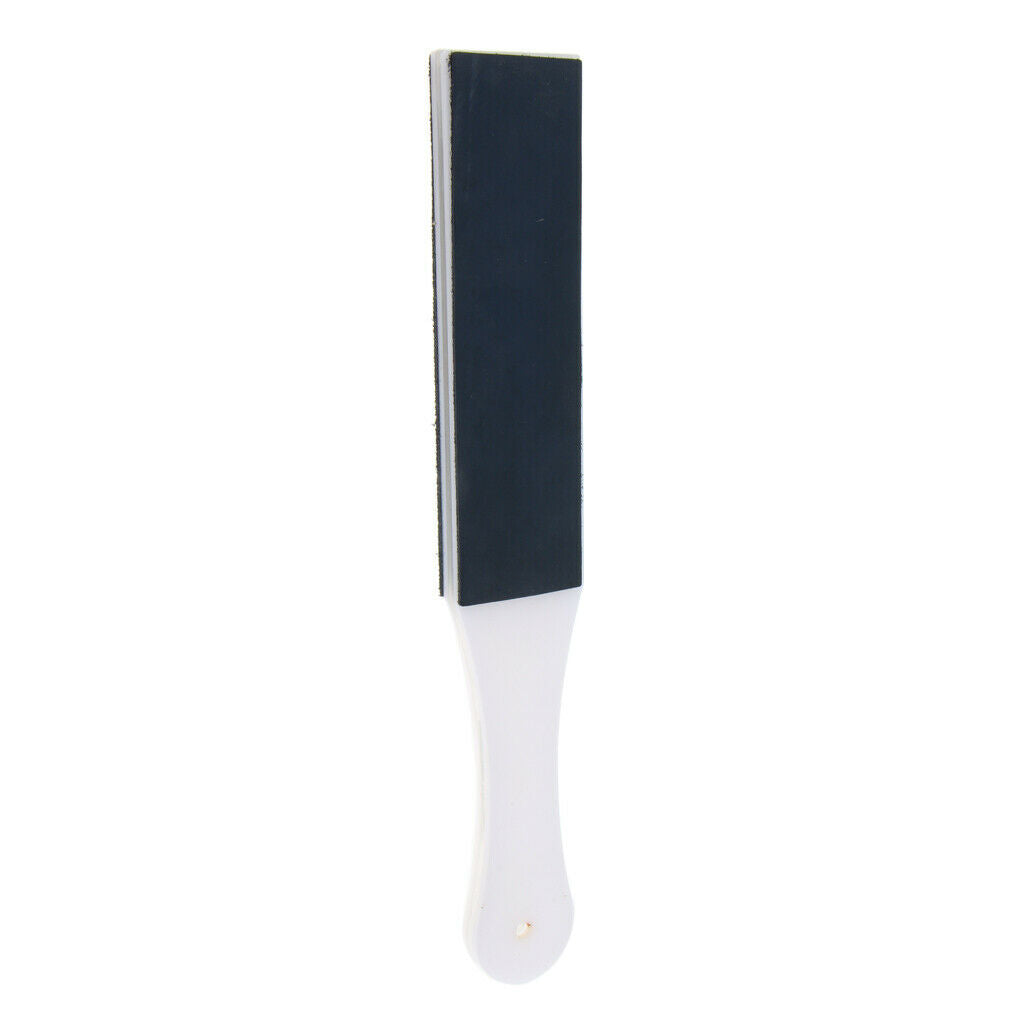 Acrylic Handle Leather Sharpening Strop Coarse 2 Sides For Razor Dark Blue