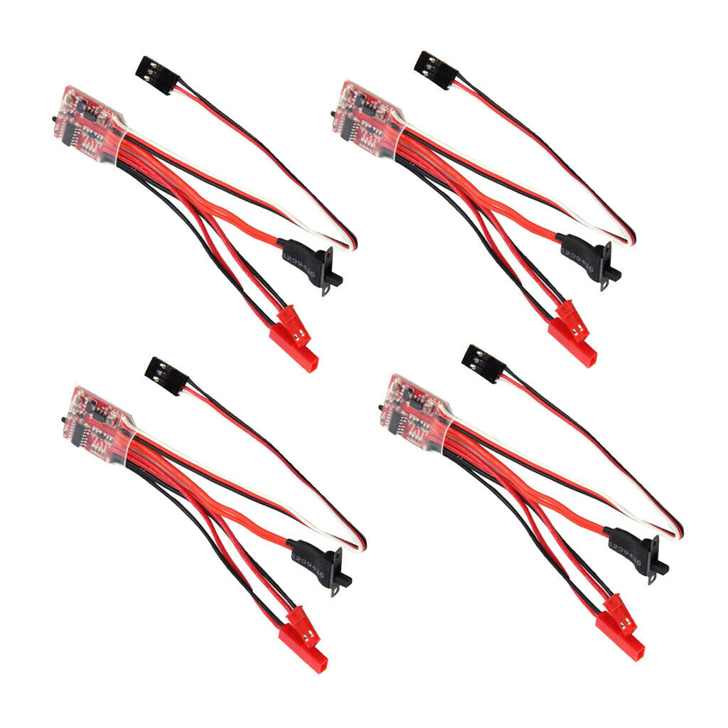 Set of 4 Brushed ESC for RC Truck Tank Car Boat Models Accessories 3-9.4V