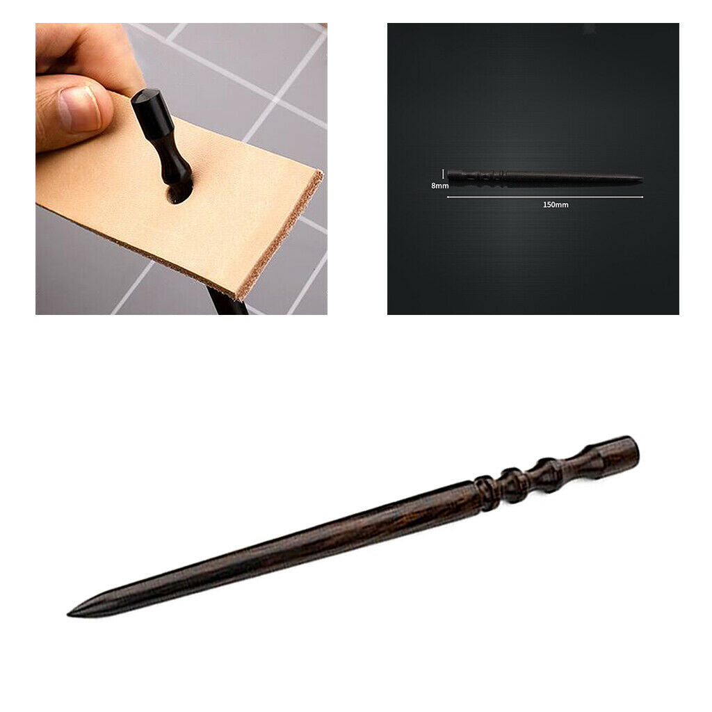 Natural Ebony Wood Leather Polishing Stick for Leather/Groove Edge Burnishing