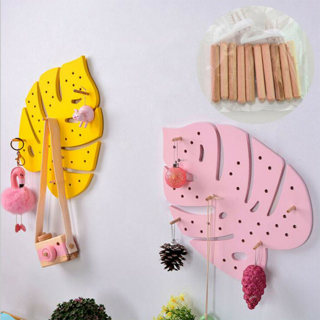 1 Pack Wall Board Hooks Decoration Office for Hanging Small Objects Yellow