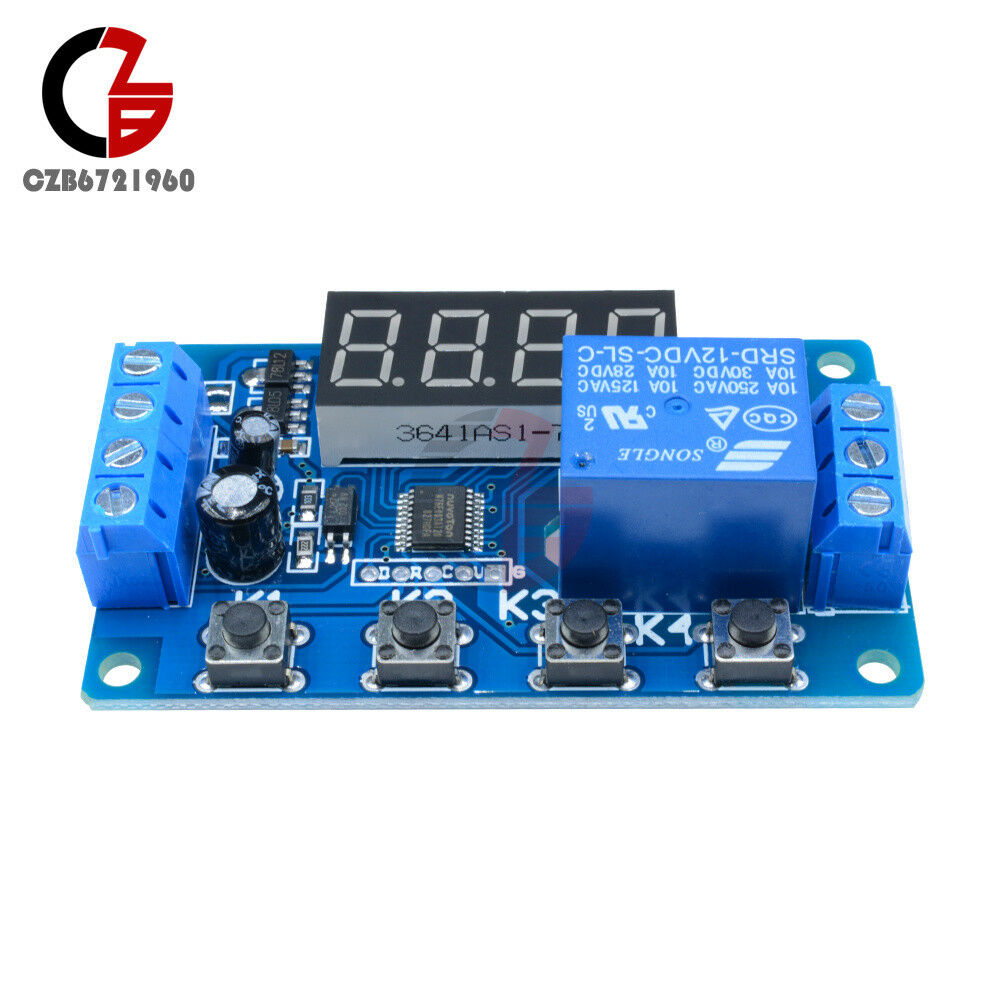 Digital 12V Delay Timer Control Switch LED Display Automation Relay Module