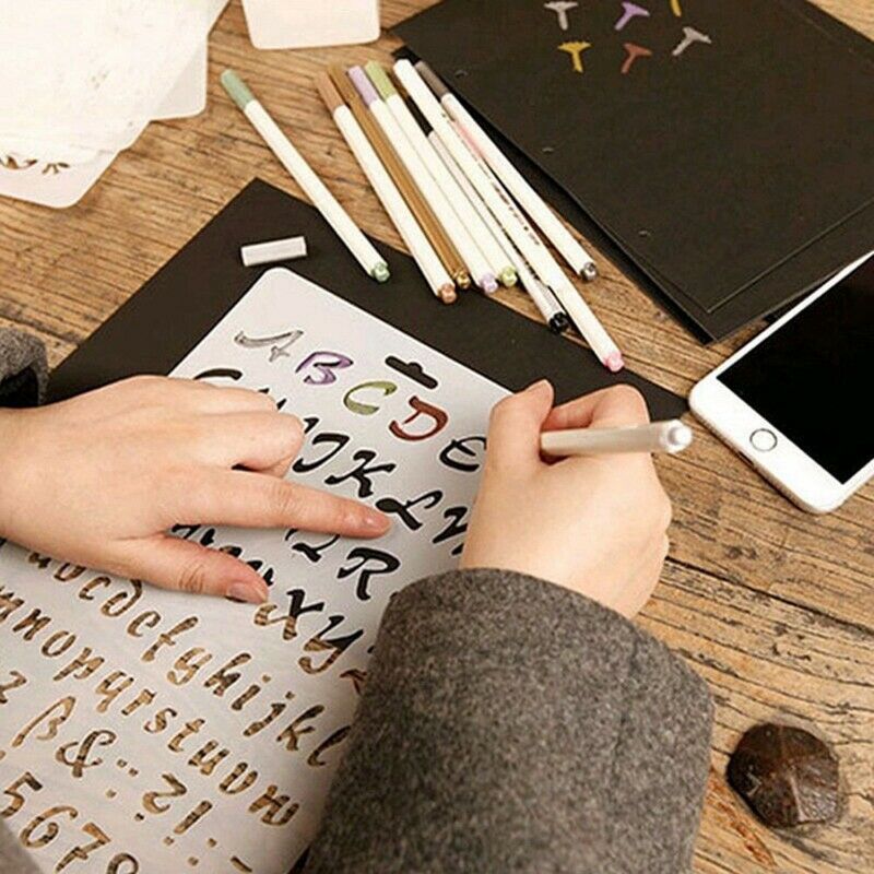 Lette Stencils, Letter and Number Stencil, Painting Paper Craft Alphabet and NC1