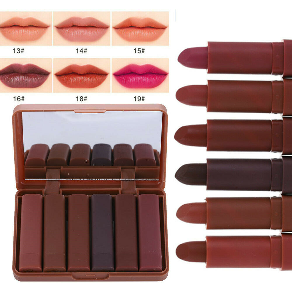 6PCS/Set Long Lasting Lip Gloss Beauty Glazed Matte Liquid Makeup Lipstick Lip~