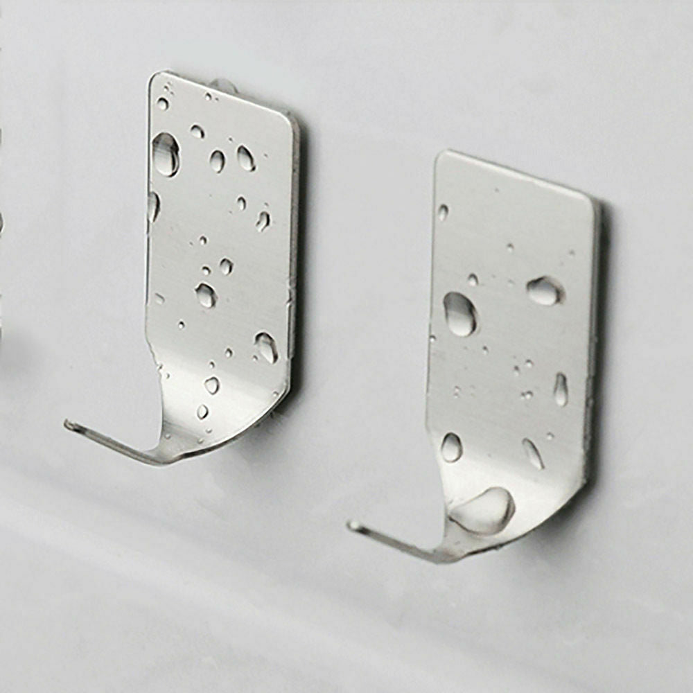 8pcs Use Self Adhesive House Wall Stainless Steel Holder Hook Durable
