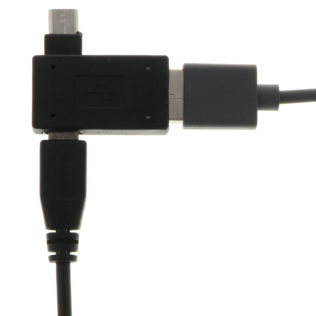 2 Pcs 90 degree Angle Micro USB2.0 OTG Host Adapter with USB Power