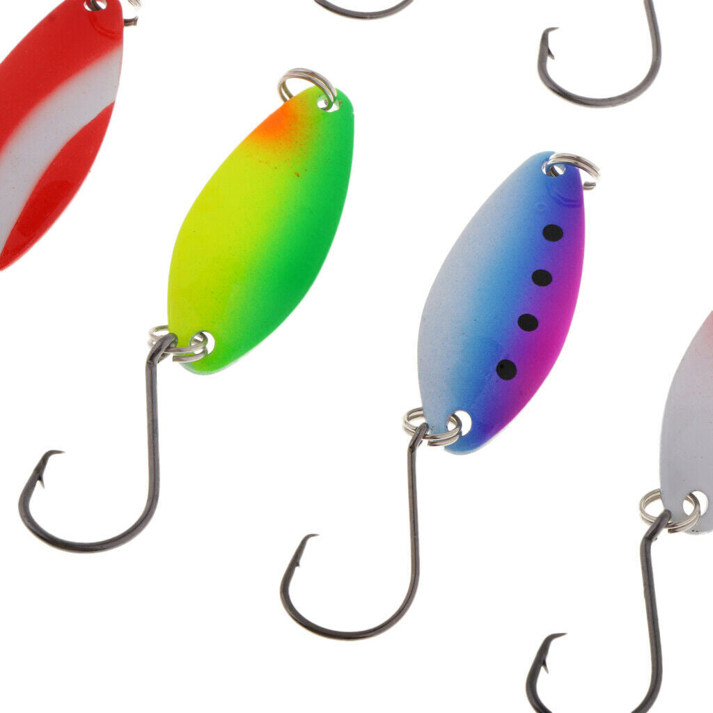 10pcs Spinners Spoons Fishing Lures Bass Trout Salmon Baits Jigging Casting
