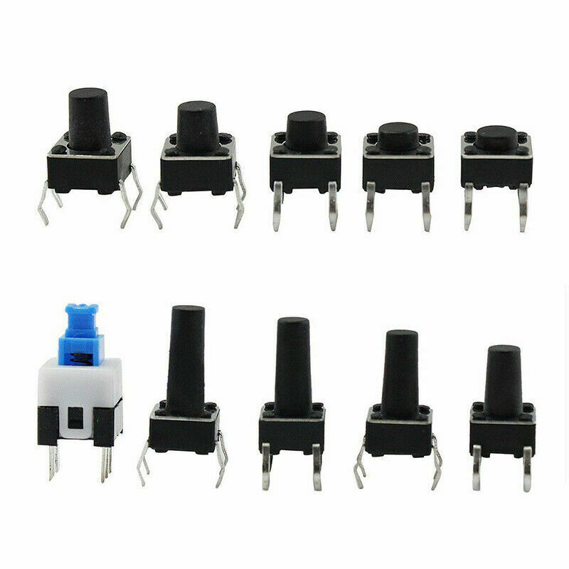 180 Pcs 10 Values Tactile Push Button Switch Mini Momentary Tact Assorted KitsV7