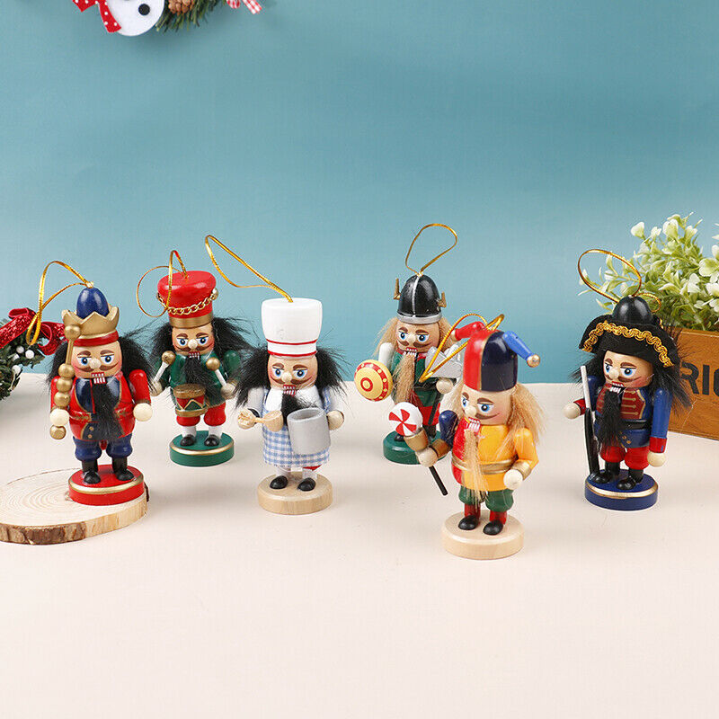 1Pc 10CM Nutcracker Puppet Soldier Christmas Decoration Pendant Home OrnamenBDA