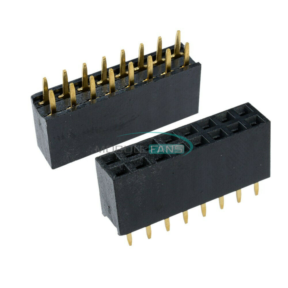20PCS 2.54mm 2x8Pin Double Row Female Straight Header Pitch Socket 16Pin Strip