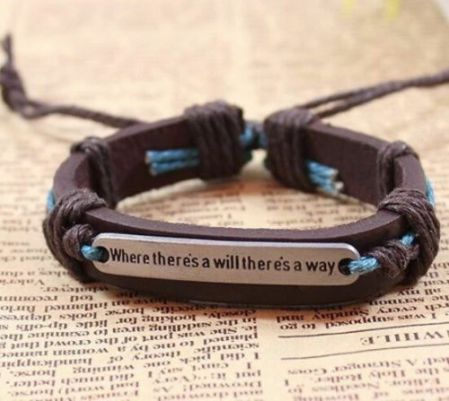 DIY Men Cuff Surfer Tribal Hemp braided Wrap Wrist Faux Leather Bracele.l8