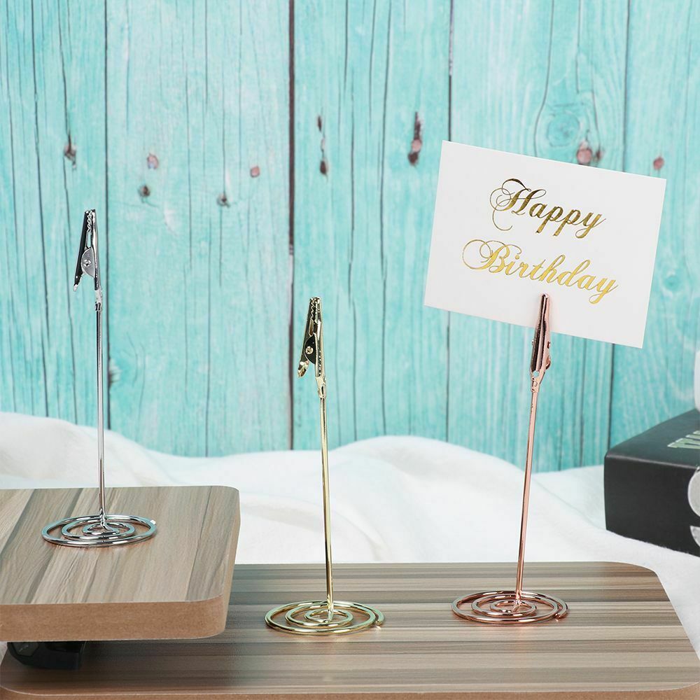 Wedding Supplies Table Numbers Holder Place Card Photos Clips Clamps Stand