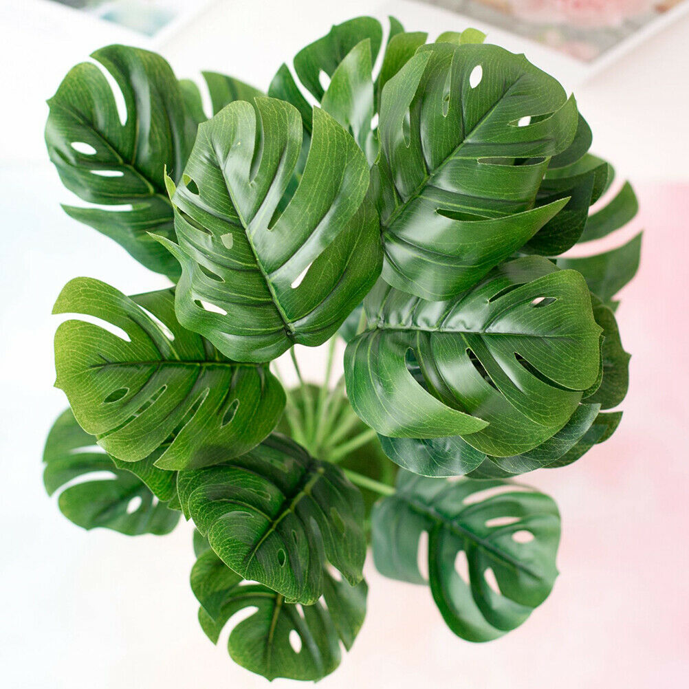 Artificial Palm Plants Leaves Turtle Leaf Tropical Imitation Artificial Plants
