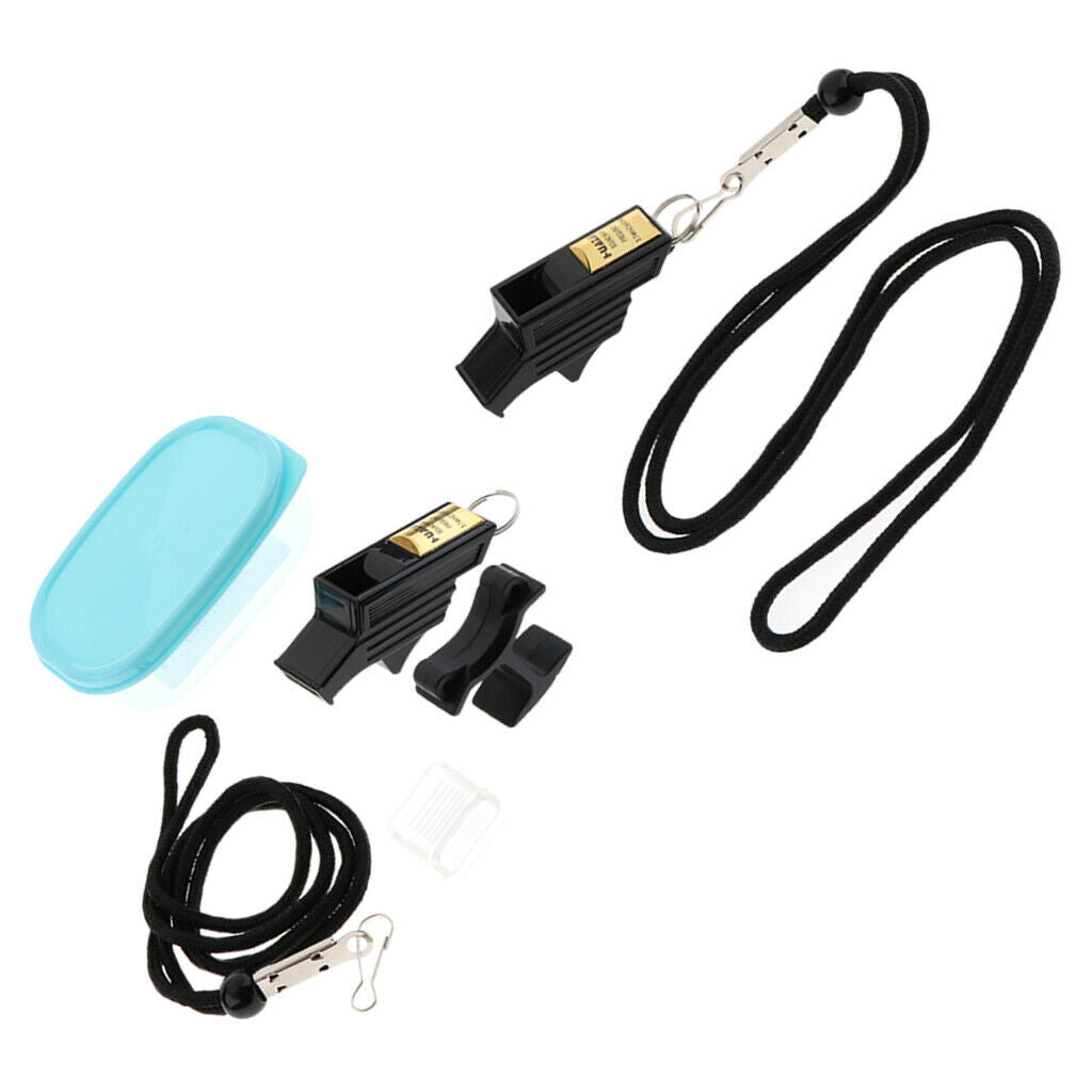 2-Pack Safety Mental Referee Whistle with Lanyard Fit for Teachers,