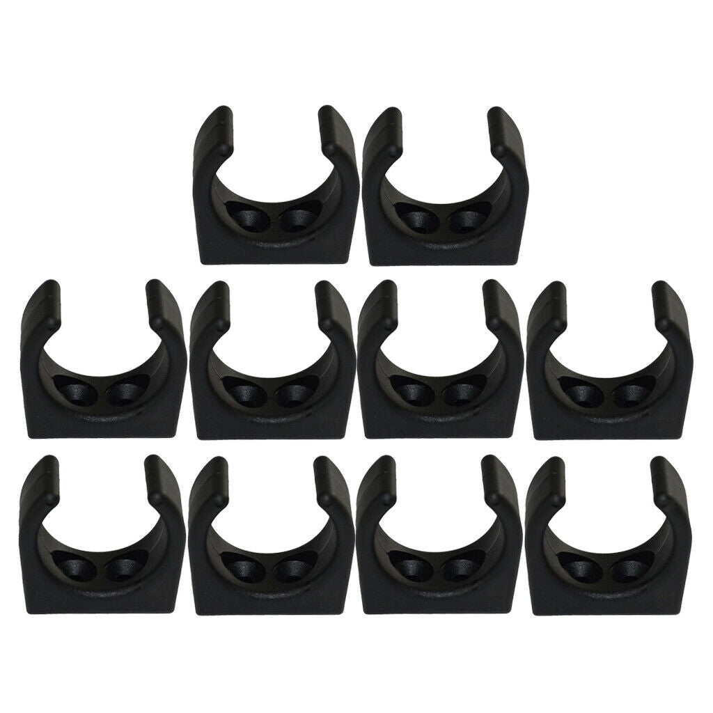 10pcs Nylon Plastic Clips Holder Ladder Paddle Pole Holder Storage Bracket