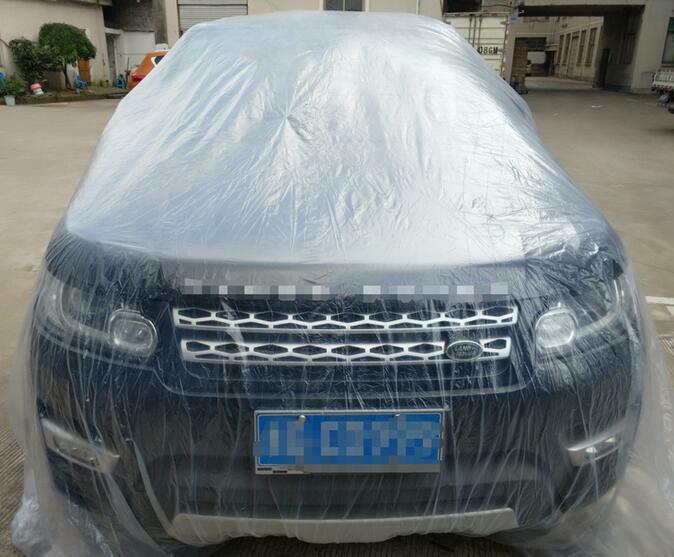 Disposable car cover Clear Plastic Temporary Rain Dust Snow Garage L For Car SUV