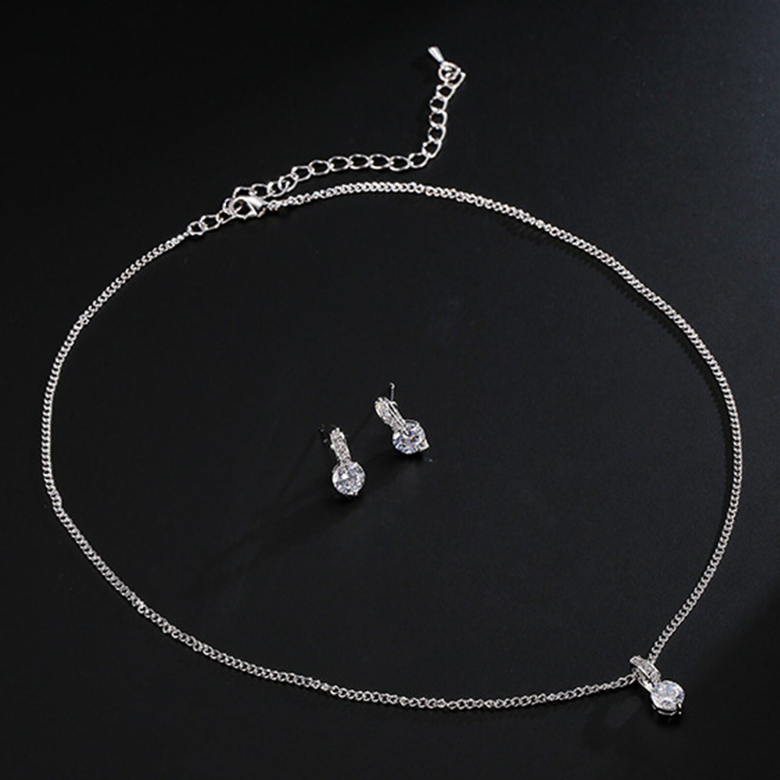 Bridesmaid Jewelry Wedding Jewellery Crystal Rhinestone Necklace Earrings New