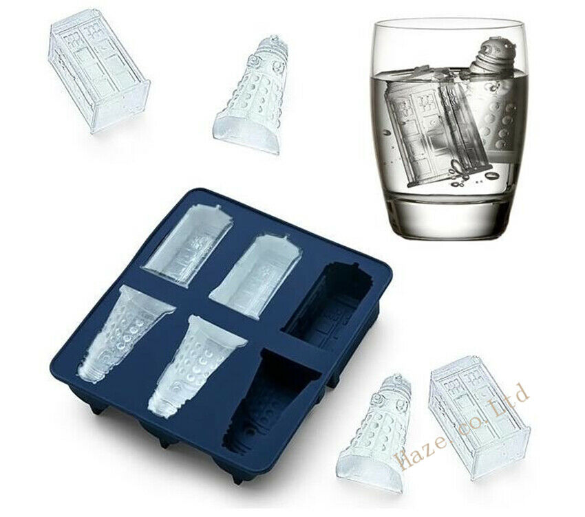 Doctor Who Tardis and Dalek Silicone Ice Cube Tray Candy Jelly Mold DIY Kid Gift
