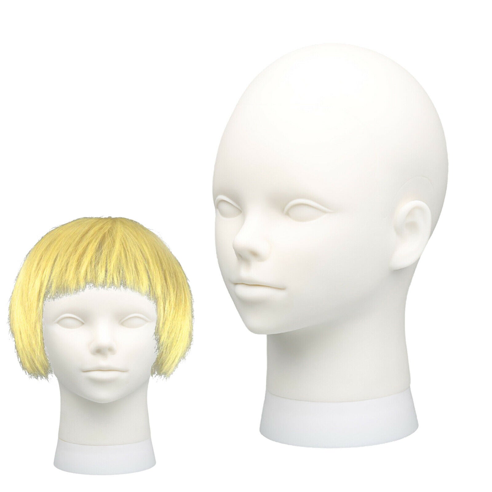 11 Inch Wig Head PVC for Wig Display Salon Cosmetology Practice Unisex