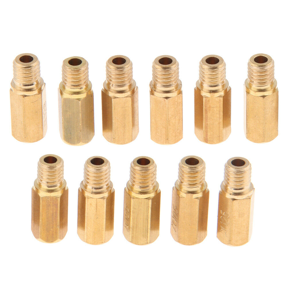 11pcs Hex Carburetor Main Jet Injectors Kit 105 115 118 120 122 125 128 130 132
