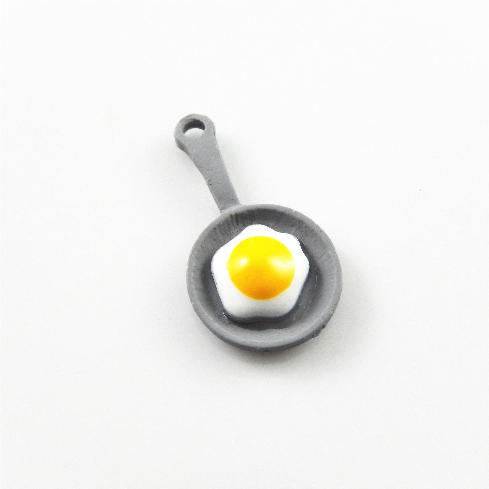 10 pcs Gray Matte Saucepan Alloy Charm Pendant Findings Fried Egg Pan 27*15*5mm